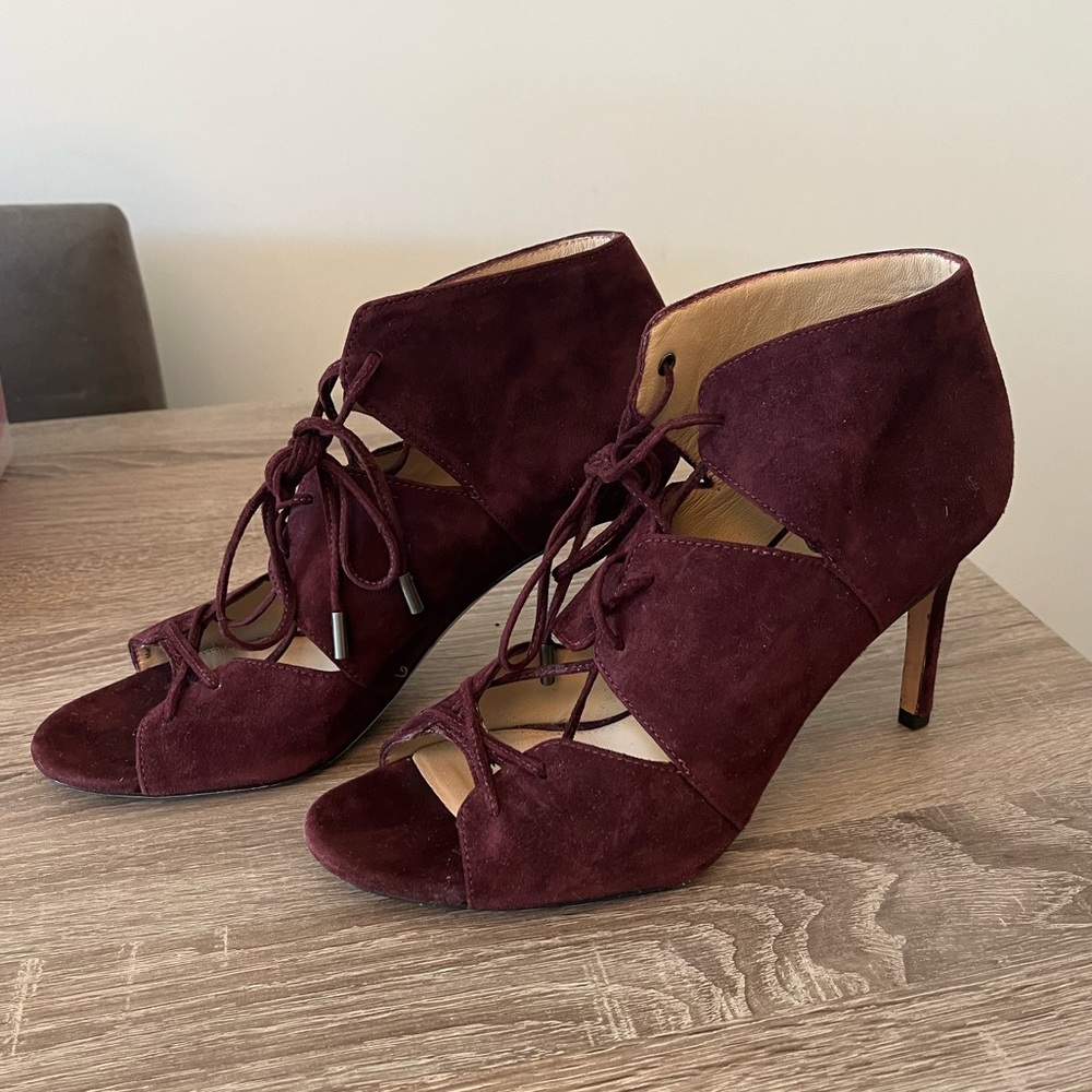 Via Spiga Wine Colored Heels